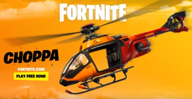 Helicopters come to 'Fortnite'