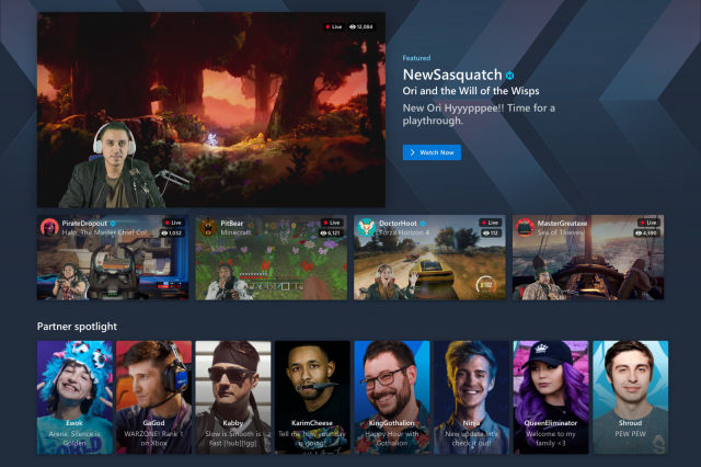 Mixer's new homepage showcases streamers it poached from Twitch