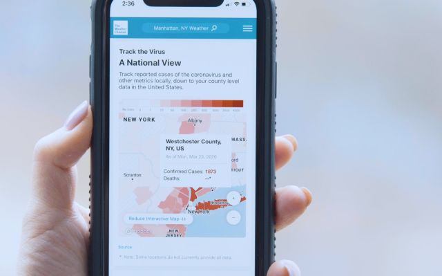 The Weather Channel brings localized COVID-19 updates to your phone