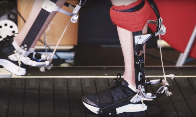 Engineers test a powered 'ankle exoskeleton' to make running easier