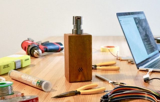 Time your handwashing with a do-it-yourself Spotify soap dispenser