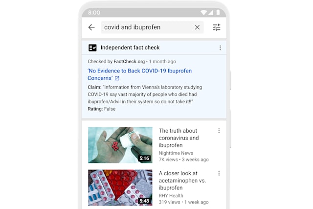 YouTube adds fact check panels to US-based searches