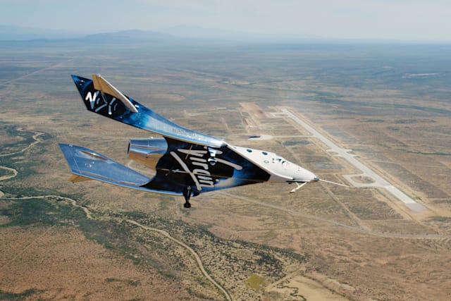 Virgin Galactic's spaceship flies from its new home base for the first time