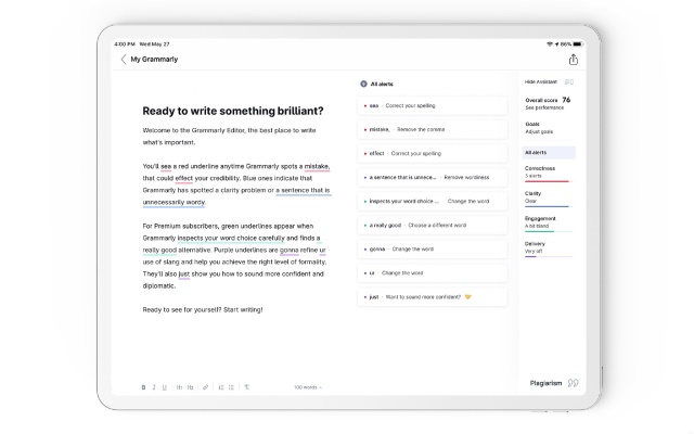 Grammarly brings its most helpful features to the iPad