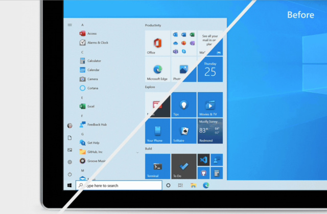 Windows 10's Start menu is getting a visual refresh