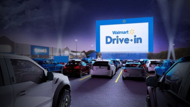 Walmart is turning some of its parking lots into drive-in theaters